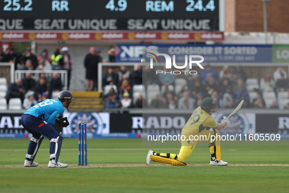 Steve Smith of Australia bats during the Metro Bank One Day Series match between England and Australia at the Seat Unique Riverside in Chest...