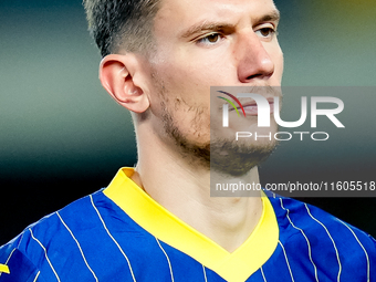 Giangiacomo Magnani of Hellas Verona looks on during the Serie A Enilive match between Hellas Verona and Torino FC at Stadio Marcantonio Ben...