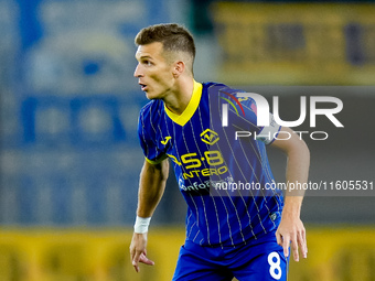 Darko Lazovic of Hellas Verona during the Serie A Enilive match between Hellas Verona and Torino FC at Stadio Marcantonio Bentegodi on Septe...