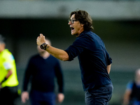 Paolo Vanoli head coach of Torino FC yells during the Serie A Enilive match between Hellas Verona and Torino FC at Stadio Marcantonio Benteg...