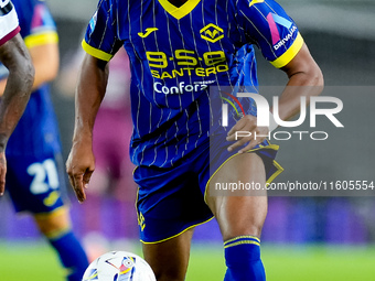 Amin Sarr of Hellas Verona during the Serie A Enilive match between Hellas Verona and Torino FC at Stadio Marcantonio Bentegodi on September...