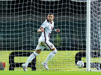 Antonio Sanabria of Torino FC celebrates after scoring first goal during the Serie A Enilive match between Hellas Verona and Torino FC at St...