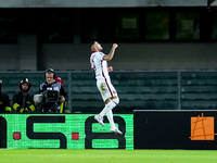 Antonio Sanabria of Torino FC celebrates after scoring first goal during the Serie A Enilive match between Hellas Verona and Torino FC at St...