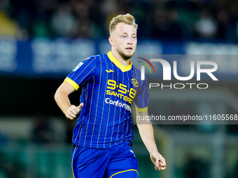 Casper Tendstedt of Hellas Verona during the Serie A Enilive match between Hellas Verona and Torino FC at Stadio Marcantonio Bentegodi on Se...