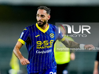 Grigoris Kastanos of Hellas Verona during the Serie A Enilive match between Hellas Verona and Torino FC at Stadio Marcantonio Bentegodi on S...