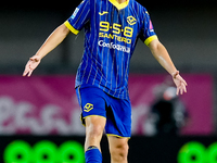 Reda Belahyane of Hellas Verona during the Serie A Enilive match between Hellas Verona and Torino FC at Stadio Marcantonio Bentegodi on Sept...