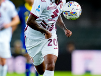 Valentino Lazaro of Torino FC during the Serie A Enilive match between Hellas Verona and Torino FC at Stadio Marcantonio Bentegodi on Septem...