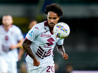 Valentino Lazaro of Torino FC during the Serie A Enilive match between Hellas Verona and Torino FC at Stadio Marcantonio Bentegodi on Septem...