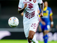 Valentino Lazaro of Torino FC during the Serie A Enilive match between Hellas Verona and Torino FC at Stadio Marcantonio Bentegodi on Septem...