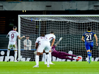 Antonio Sanabria of Torino FC misses to score penalty kick during the Serie A Enilive match between Hellas Verona and Torino FC at Stadio Ma...