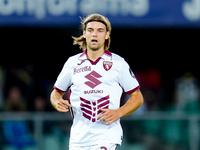 Borna Sosa of Torino FC looks on during the Serie A Enilive match between Hellas Verona and Torino FC at Stadio Marcantonio Bentegodi on Sep...