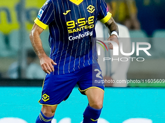 Grigoris Kastanos of Hellas Verona during the Serie A Enilive match between Hellas Verona and Torino FC at Stadio Marcantonio Bentegodi on S...