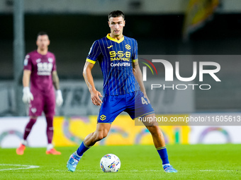 Diego Coppola of Hellas Verona during the Serie A Enilive match between Hellas Verona and Torino FC at Stadio Marcantonio Bentegodi on Septe...