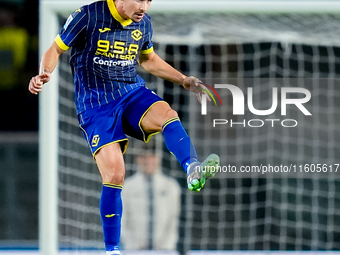 Dani Silva of Hellas Verona during the Serie A Enilive match between Hellas Verona and Torino FC at Stadio Marcantonio Bentegodi on Septembe...