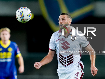 Sebastian Walukiewicz of Torino FC during the Serie A Enilive match between Hellas Verona and Torino FC at Stadio Marcantonio Bentegodi on S...