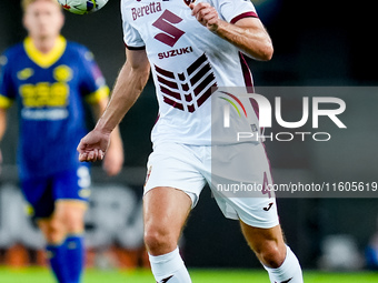 Sebastian Walukiewicz of Torino FC during the Serie A Enilive match between Hellas Verona and Torino FC at Stadio Marcantonio Bentegodi on S...