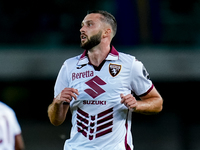 Sebastian Walukiewicz of Torino FC during the Serie A Enilive match between Hellas Verona and Torino FC at Stadio Marcantonio Bentegodi on S...