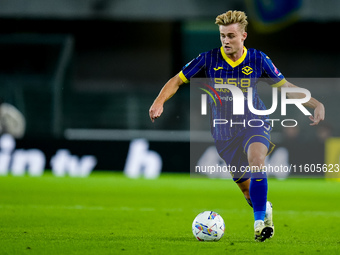 Martin Frese of Hellas Verona during the Serie A Enilive match between Hellas Verona and Torino FC at Stadio Marcantonio Bentegodi on Septem...