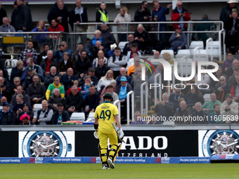 Steven Smith of Australia goes off after losing his wicket during the Metro Bank One Day Series match between England and Australia at the S...