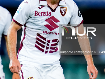 Sebastian Walukiewicz of Torino FC looks on during the Serie A Enilive match between Hellas Verona and Torino FC at Stadio Marcantonio Bente...