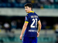 Dani Silva of Hellas Verona looks on during the Serie A Enilive match between Hellas Verona and Torino FC at Stadio Marcantonio Bentegodi on...