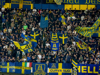 Supporters of Hellas Verona during the Serie A Enilive match between Hellas Verona and Torino FC at Stadio Marcantonio Bentegodi on Septembe...