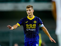 Darko Lazovic of Hellas Verona gestures during the Serie A Enilive match between Hellas Verona and Torino FC at Stadio Marcantonio Bentegodi...