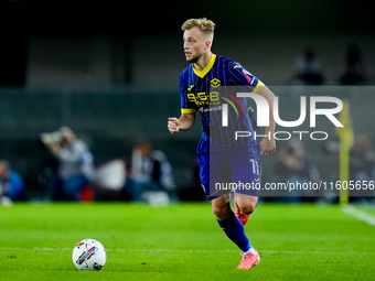 Casper Tendstedt of Hellas Verona during the Serie A Enilive match between Hellas Verona and Torino FC at Stadio Marcantonio Bentegodi on Se...