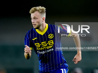 Casper Tendstedt of Hellas Verona during the Serie A Enilive match between Hellas Verona and Torino FC at Stadio Marcantonio Bentegodi on Se...