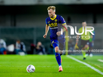 Casper Tendstedt of Hellas Verona during the Serie A Enilive match between Hellas Verona and Torino FC at Stadio Marcantonio Bentegodi on Se...