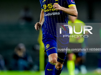 Casper Tendstedt of Hellas Verona during the Serie A Enilive match between Hellas Verona and Torino FC at Stadio Marcantonio Bentegodi on Se...