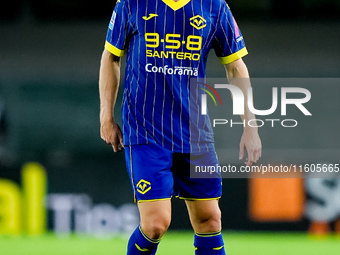 Martin Frese of Hellas Verona during the Serie A Enilive match between Hellas Verona and Torino FC at Stadio Marcantonio Bentegodi on Septem...