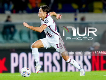 Samuele Ricci of Torino FC during the Serie A Enilive match between Hellas Verona and Torino FC at Stadio Marcantonio Bentegodi on September...