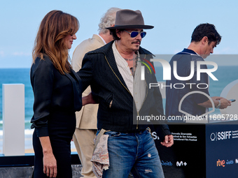 Johnny Depp attends the photocall of ''Modi, Three Days on the Wing of Madness'' during the 72nd San Sebastian International Film Festival....