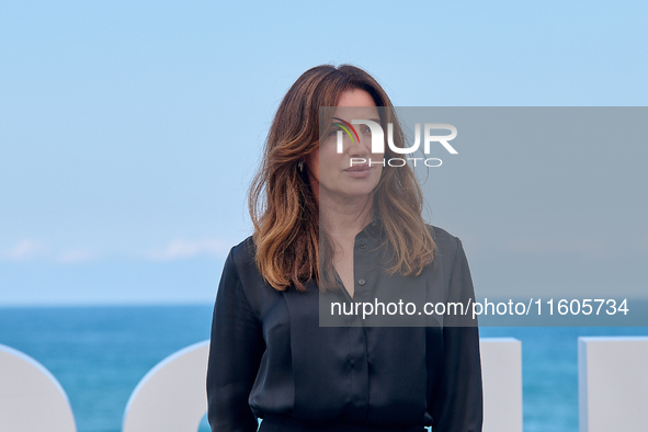 Luisa Raineri attends the photocall of ''Modi, Three Days on the Wing of Madness'' during the 72nd San Sebastian International Film Festival...