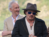 Johnny Depp attends the photocall of ''Modi, Three Days on the Wing of Madness'' during the 72nd San Sebastian International Film Festival i...