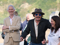 Johnny Depp attends the photocall of ''Modi, Three Days on the Wing of Madness'' during the 72nd San Sebastian International Film Festival i...