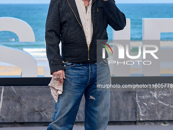 Johnny Depp attends the photocall of ''Modi, Three Days on the Wing of Madness'' during the 72nd San Sebastian International Film Festival i...