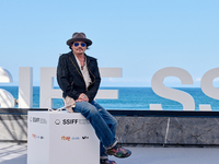 Johnny Depp attends the photocall of ''Modi, Three Days on the Wing of Madness'' during the 72nd San Sebastian International Film Festival i...