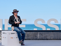 Johnny Depp attends the photocall of ''Modi, Three Days on the Wing of Madness'' during the 72nd San Sebastian International Film Festival i...