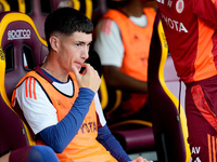 Matias Soule' of AS Roma looks on during the Serie A Enilive match between AS Roma and Udinese Calcio at Stadio Olimpico on September 22, 20...