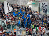 Supporters of Udinese Calcio during the Serie A Enilive match between AS Roma and Udinese Calcio at Stadio Olimpico on September 22, 2024 in...