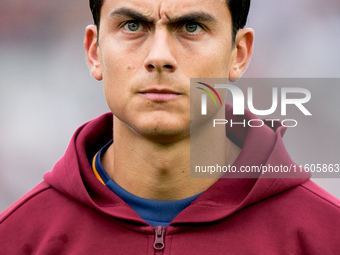 Paulo Dybala of AS Roma looks on during the Serie A Enilive match between AS Roma and Udinese Calcio at Stadio Olimpico on September 22, 202...