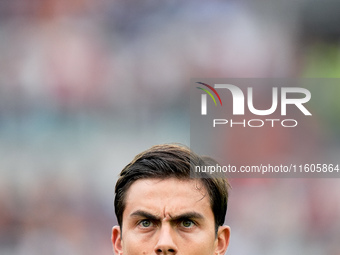 Paulo Dybala of AS Roma looks on during the Serie A Enilive match between AS Roma and Udinese Calcio at Stadio Olimpico on September 22, 202...