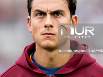 Paulo Dybala of AS Roma looks on during the Serie A Enilive match between AS Roma and Udinese Calcio at Stadio Olimpico on September 22, 202...