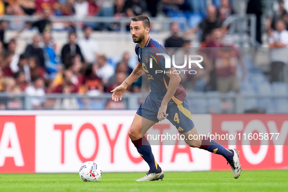 Bryan Cristante of AS Roma during the Serie A Enilive match between AS Roma and Udinese Calcio at Stadio Olimpico on September 22, 2024 in R...