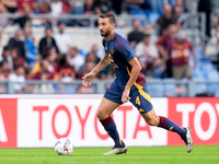 Bryan Cristante of AS Roma during the Serie A Enilive match between AS Roma and Udinese Calcio at Stadio Olimpico on September 22, 2024 in R...