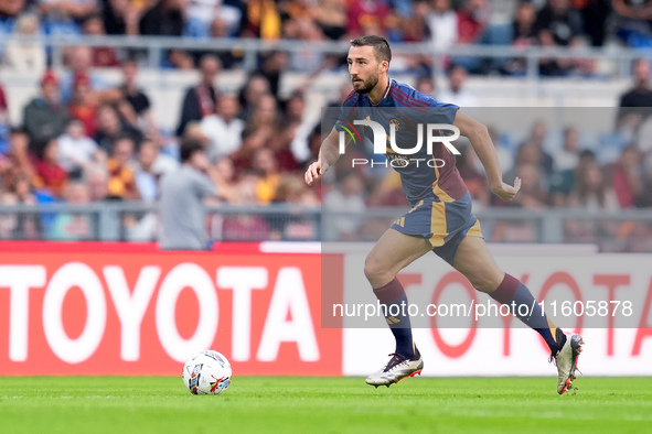 Bryan Cristante of AS Roma during the Serie A Enilive match between AS Roma and Udinese Calcio at Stadio Olimpico on September 22, 2024 in R...