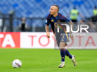 Angelino of AS Roma during the Serie A Enilive match between AS Roma and Udinese Calcio at Stadio Olimpico on September 22, 2024 in Rome, It...