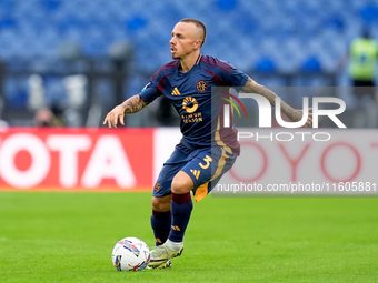 Angelino of AS Roma during the Serie A Enilive match between AS Roma and Udinese Calcio at Stadio Olimpico on September 22, 2024 in Rome, It...